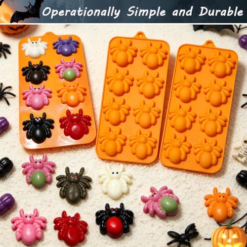 Halloween Spider Silicone Mold for Candy, Resin & Baking - 8 Cavities