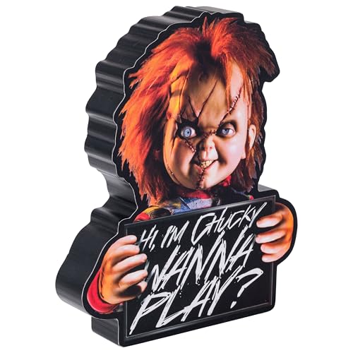 Chucky Wanna Play Mug Shot Wall Art - Horror Icon MDF Sign, Official Merchandise Variation of THIS listing