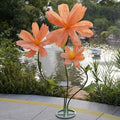 Orange Giant Paper Daisy Flowers for Decoration, Large Artificial Floral Props