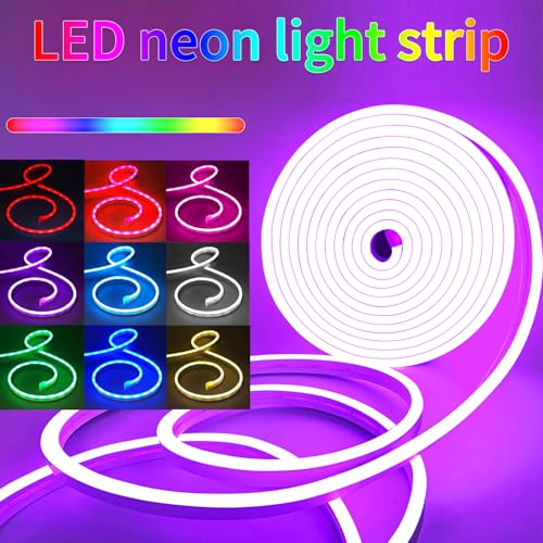 10ft RGB USB Neon Rope Lights with App Control - Indoor Color Changing LED Strip