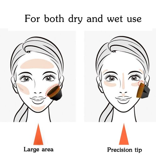 75MM Extra Large Self Tanner Kabuki Makeup Brush, 2 Pack for Lymphatic Drainage, Face Blush Liquid Powder Foundation Brush for Body Makeup, Bronzer & Foundation Tanning Mousse, Lotion Wet & Dry
