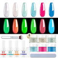 Glow in Dark Dip Powder Nail Set - 6 Colors, Long-Lasting, No Lamp Needed