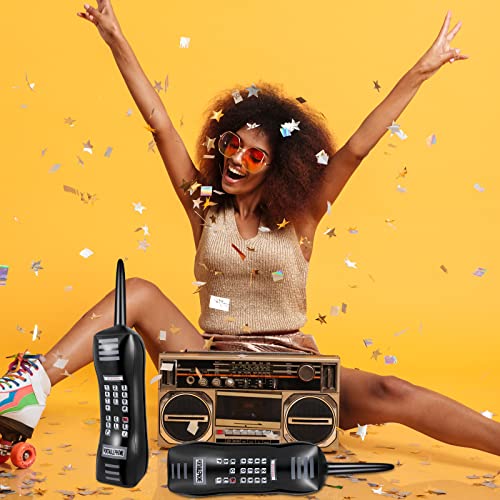 8-Pack Inflatable Retro Mobile Phones - 26 Inch 80s 90s Party Decorations
