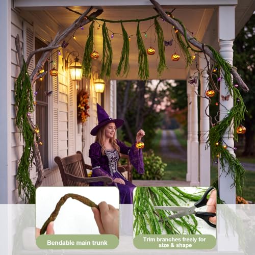 Elegant 55-Inch Artificial Bendable Tree Branches with DIY Moss - 3 Pack