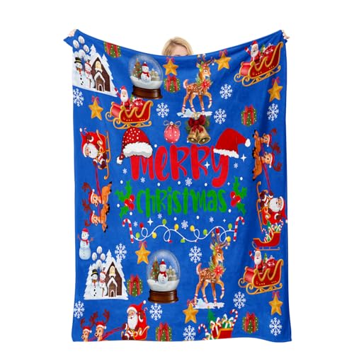 Christmas31 50x60 Inch Holiday Fleece Throw Blanket - Cute Christmas Blanket for Couch & Gift