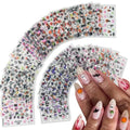 Halloween Nail Art Stickers - 30 Sheets Ghost Pumpkin Bat Cat Skull 3D Decals with Style-24