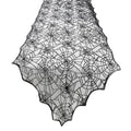 Halloween Table Runner Black Lace Spider Web 14 x 48 Inch - Halloween Decor