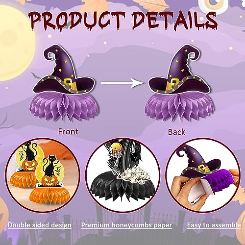 Halloween Honeycomb Centerpieces 9 Pcs Spooky Table Decor Party Supplies