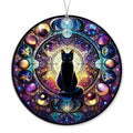 Cat Magic Ornament - Black Celestial Cat Christmas Decor - Variation of THIS listing
