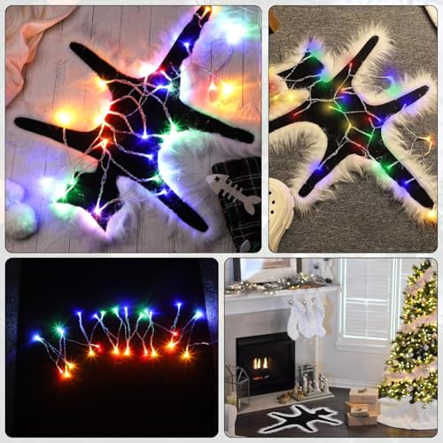 Funny Light Up Cat Rug with Multi-Color Flashing Lights - Colored Lights Variation 20x24 Inch Party Mat