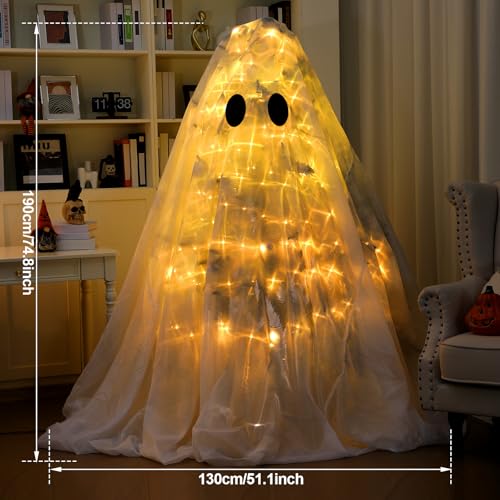 Halloween Ghost Tree Cover 6.23ft x 4.27ft for Christmas & Halloween Decor
