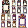 Large Rectangle Dia De Los Muertos Picture Frame for Altar & Tabletop Decorations - Mexican Sugar Skull Memorial Photo Frame Set