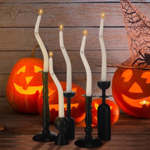 Halloween Ghost Taper Candles - 10 Indoor Spooky Candle Decorations
