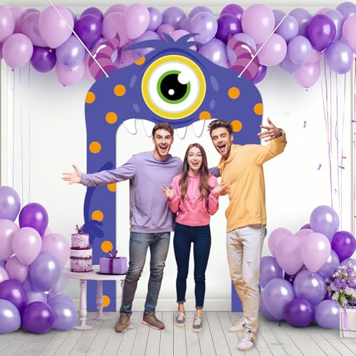 Kids Monster Party Door Banner - Birthday Porch Decoration, 72 Inch