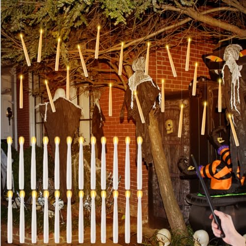 40 Pcs Flameless Floating Candles with Remote Control for Halloween & Holiday Decor