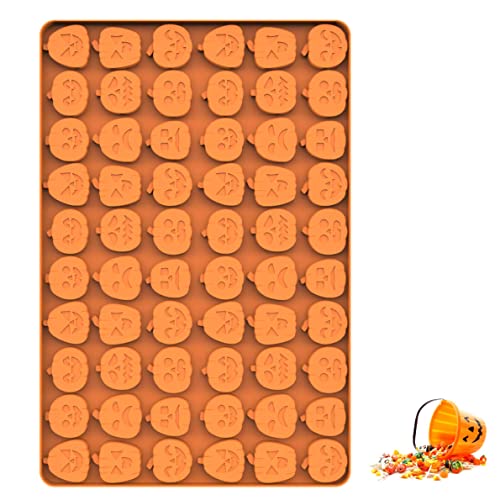 Orange Pumpkin Silicone Mold for Halloween Candy and Decor - Creepy & Cute Jack O Lantern Shape