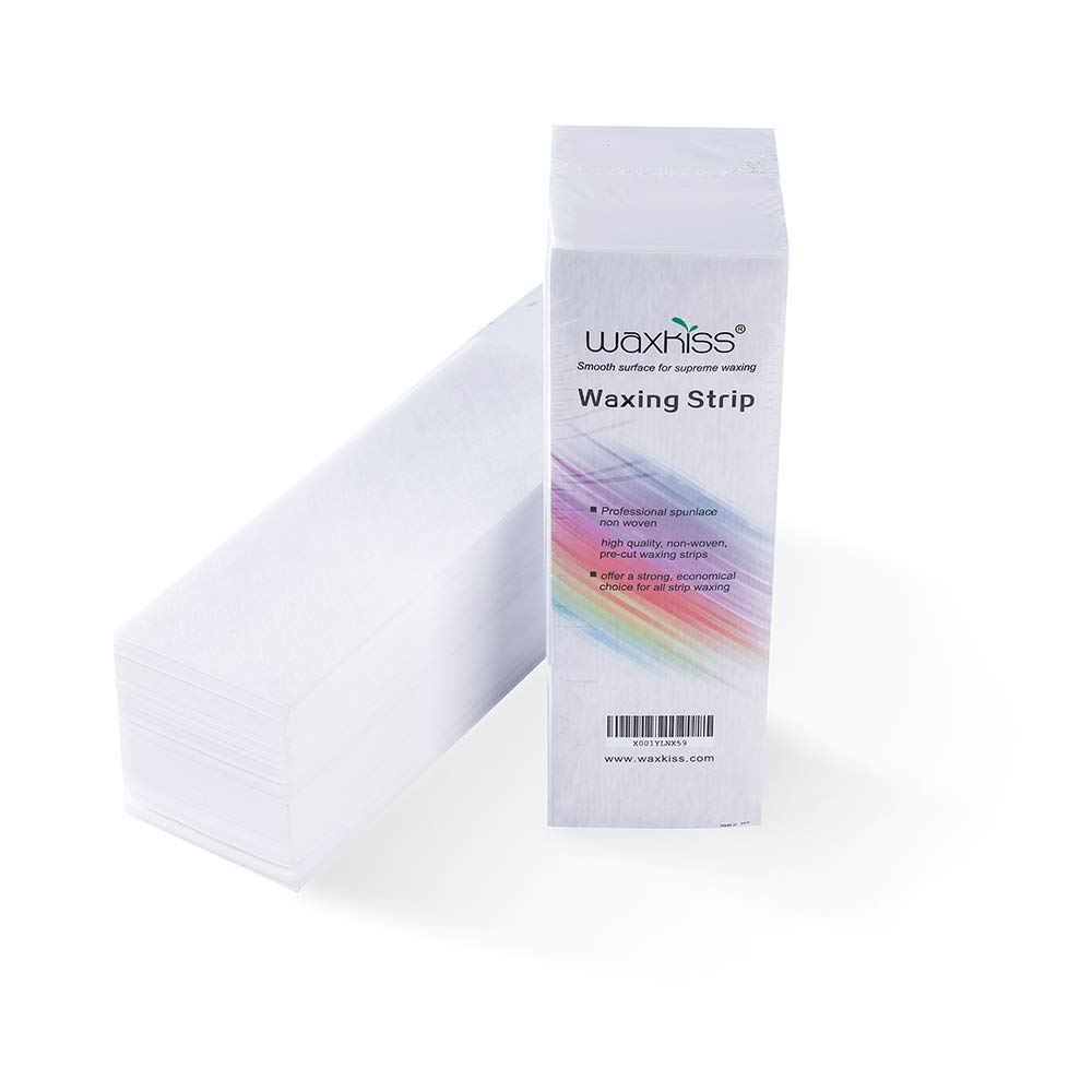 Waxkiss Beauty Non Woven Body and Facial Wax Strips Large 2.7×7.9 Hair Removal 200Pcs Epilating Strips