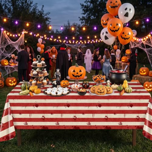 Halloween Tablecloth Set - 3pcs Spooky Circus Party Decor - 274x137cm Variation of 3