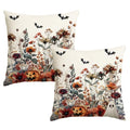 White Halloween Horror Throw Pillow Covers - 18 x 18 Inch Set of 2