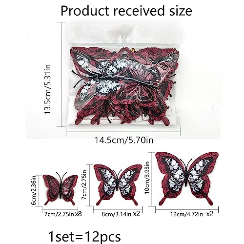Halloween Wall Stickers 24 Pack - 3D Butterfly Decals & Window Art for Home & Room Decor