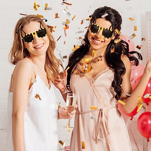 Halloween Bee Glasses Costume Accessory - Black & Yellow, 12 Pack - Bee / Black / 12