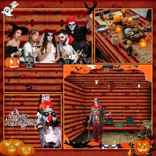 100 Ft Creepy Carnival Tablecloth Roll for Halloween Haunted Circus Backdrop