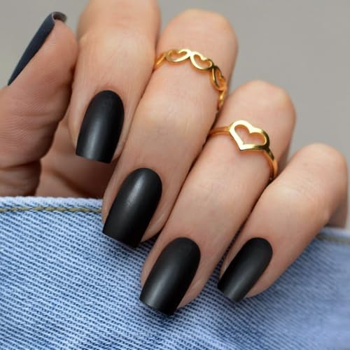 Halloween Matte Carbon Black Semi Cured Gel Nail Art Sticker Wrap - 20 Strips