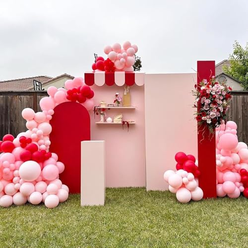 Pastel Pink Balloons Set - 113pcs Light Pink Latex Balloon Garland for Birthday & Baby Shower, 5/10/12/18 Inch Variations