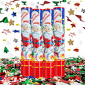 Christmas Confetti Cannon Party Poppers 4 Pack - Merry Christmas01 Multi Color Xmas Decorations