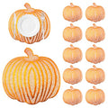 Pumpkin Placemats Set of 12 - Fall Harvest Table Decor for Thanksgiving & Halloween