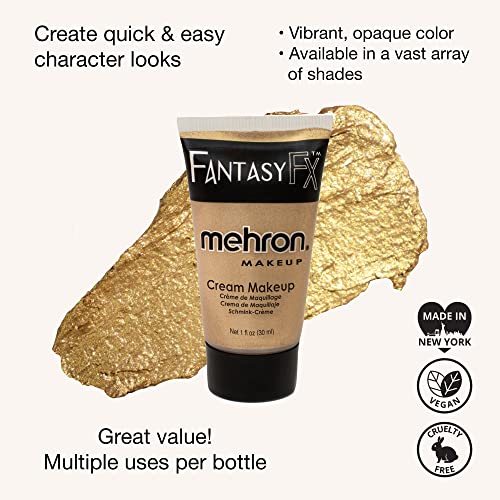 Water-Based Gold Face & Body Paint 1 Fl Oz - Fantasy FX Makeup