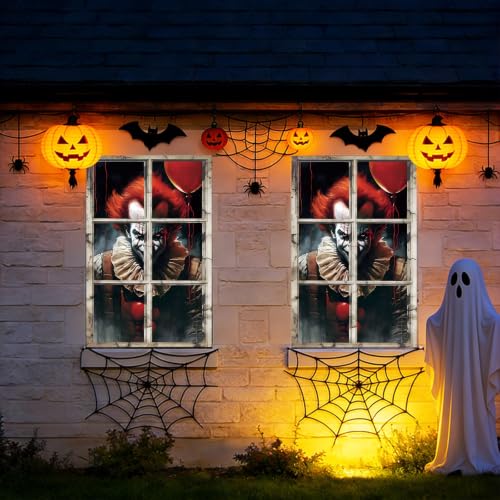 Halloween Horror Window Cover - Balloon Variation Halloween Curtain