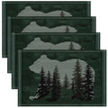 Jejeloiu Bear Dinner Placemat Set - 18x12 Inches, Multi Style