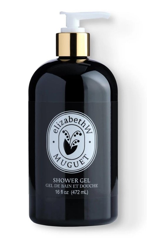 elizabeth W Muguet Bath and Shower Gel, 16 Fluid Ounces, Clear