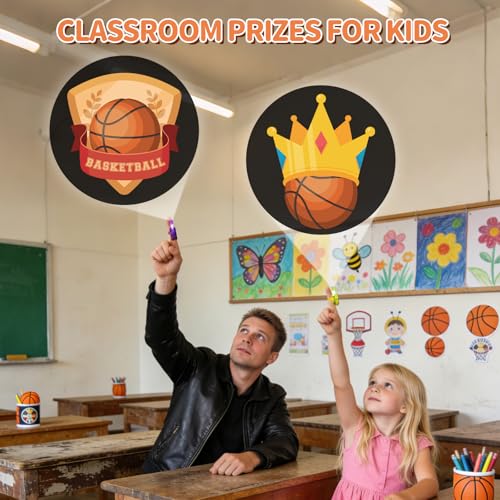 Basketball Themed LED Finger Lights - 36 Pack Glow in Dark Party Favors