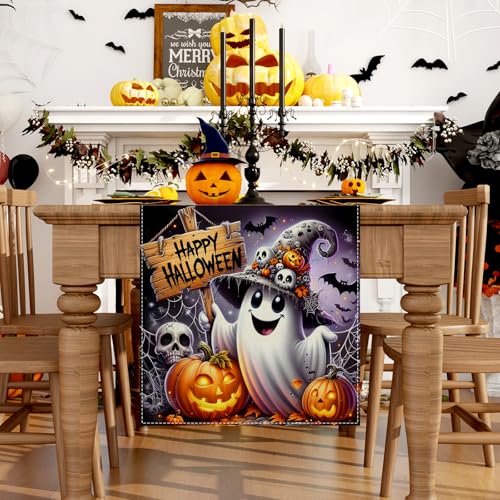 Ghost Pumpkin Table Runner Halloween Decorations for Home - Variation 1