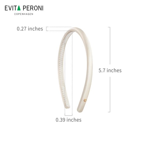 EVITA PERONI Silk Headband Thin Headbands for women Satin Headbands Non Slip and Comfortable Hairband for Women-Brown