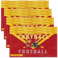 Feelyou Football Table Mats - Red & Yellow Placemats for Kitchen, Dining & Parties