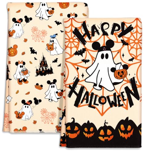 Halloween Microfiber Kitchen Towels Set of 2 - Spooky Castle
