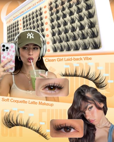 Wispy Natural Eyelash Clusters 8-14mm for Lash Extensions - Soft Glam