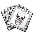 Halloween Skull Paper Napkins - Small 100 Pack Disposable Party Table Decor