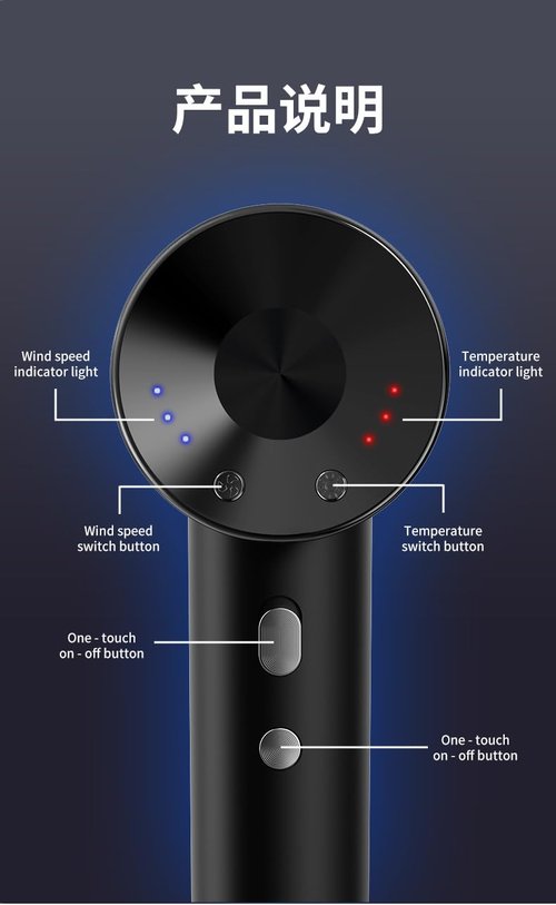 Hair Dryer, 140000 RPM Professional High Speed Ionic Blow Dryer 200 Million Negative Ions & Heat-Control & Low Noise Hairdryer for Faster Drying All Hair Types
