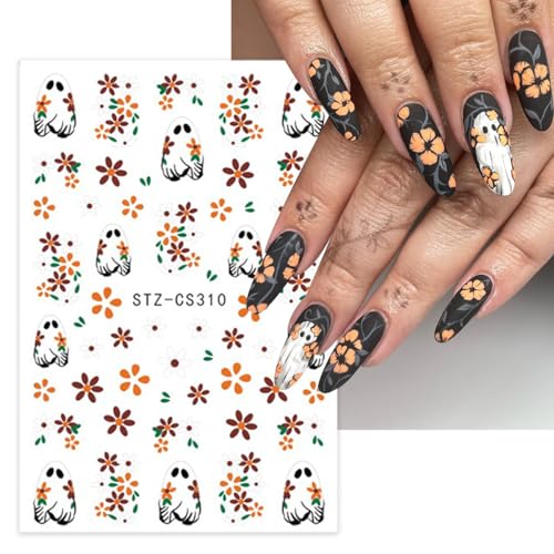 Halloween Ghost Nail Stickers 3D Self-Adhesive Gothic Nail Art Decals - Variation of THIS listing