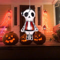 Inflatable Ghost Halloween Decoration - White Skull Variant