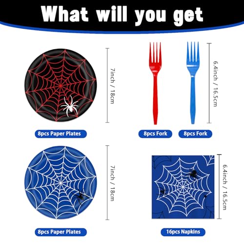 48pcs Birthday Party Supplies Multicolor - Plates, Napkins & Forks Set for Celebration