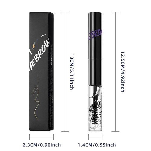Skiennix 2-in-1 Semi-Permanent Eyebrow Gel - Waterproof Tinted Brow & Lamination Gel | 24HR Hold, Clear (04#Purple)