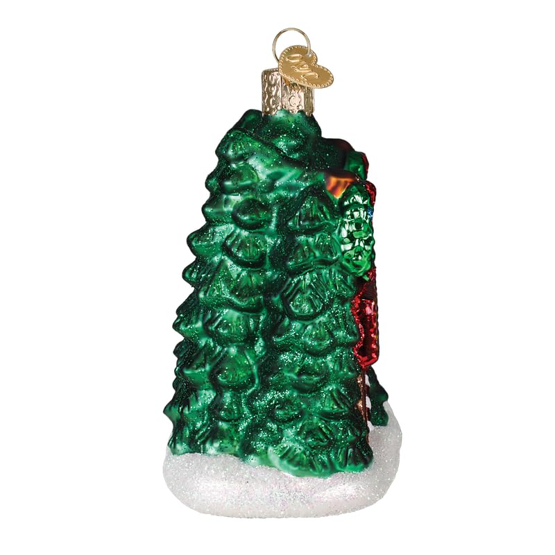 Christmas Tree Farm Glass Ornament - Handcrafted Holiday Decoration