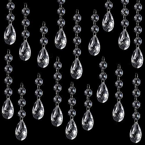 48-Piece Crystal Ornaments for Christmas Tree & Chandelier Decor - Beads & Pendants