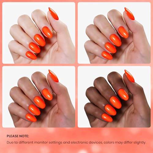 Bright Vibrant Orange Gel Polish - 15ml Nail Color - Creme Orange Variation