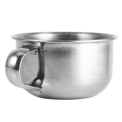 Shaving Bowl, Stainless Steel Metal Shaving Soap Mug Bowl Cup Shaver Cleansing Foam Tool Shaving Cup Lather Bowl for Man Shaving Barbers Shop Utensil, Silver